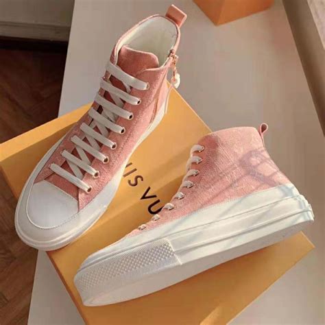 stellar sneaker louis vuitton pink and green|Louis Vuitton pink sneakers.